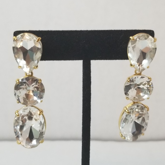 J. Crew Jewelry - 2 FOR 80 J Crew Crystal Pear Shape Triple Stone